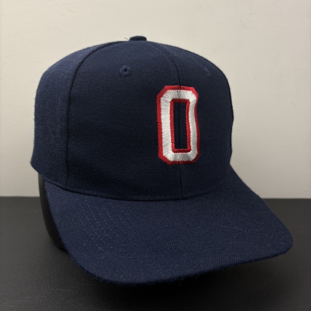 Vintage 90s Ole Miss Rebels Hat Navy Blue Red KC Caps SEC Adjustable Cap
